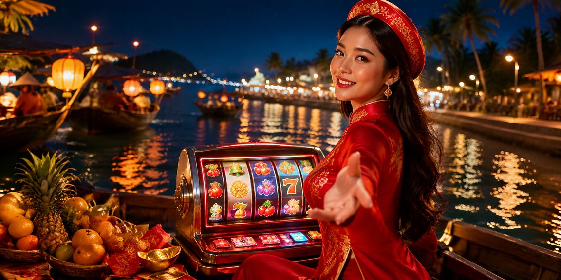 Người chơi slot game tại Phan Thiết trong không khí lễ hội Tết – tham gia Jackpot mùa xuân